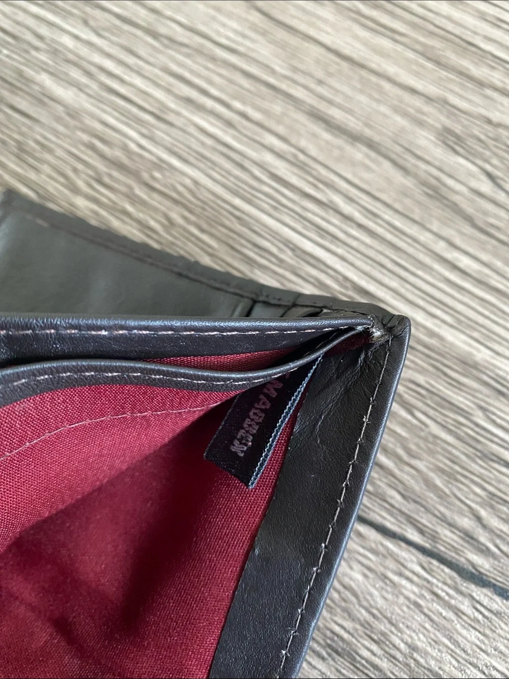 Steve Madden Dark Brown Tri Fold Leather Wallet
